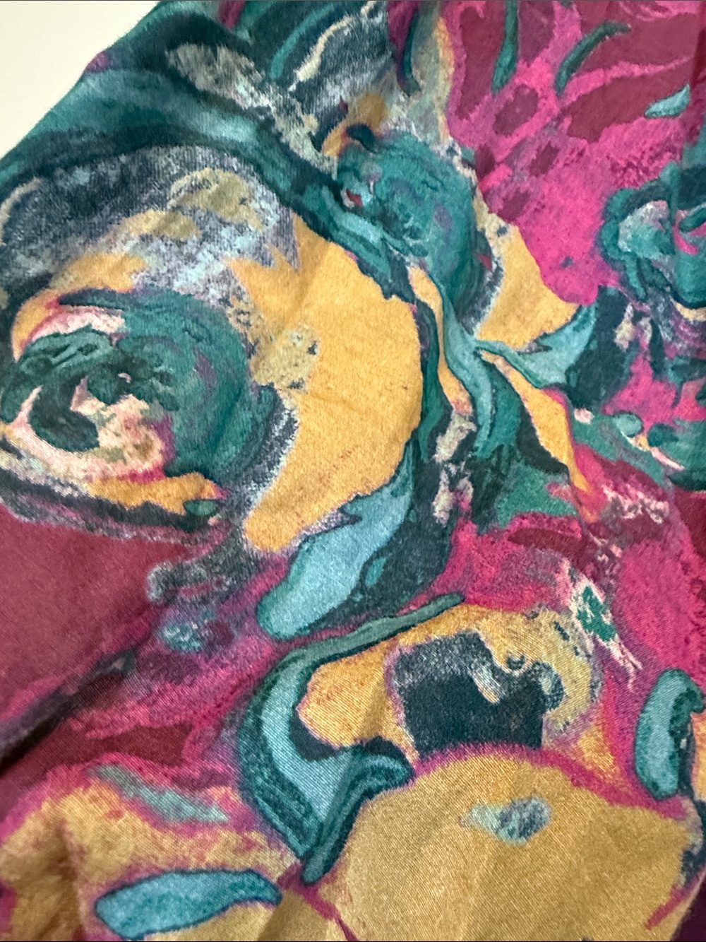 Sundance Berry Embroidered Boho Tunic with Colorful Printed Sleeves - Picture 4 of 5